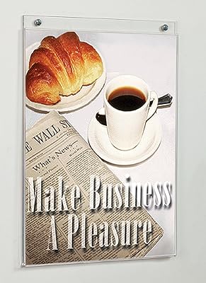 National Display Warehouse Set of 10, Wall Mounted Sign Holder for 8.5 x 11 Inches Posters, Clear Acrylic, Easy Updating Without Removing the Frame From the Wall (WM8511-10)