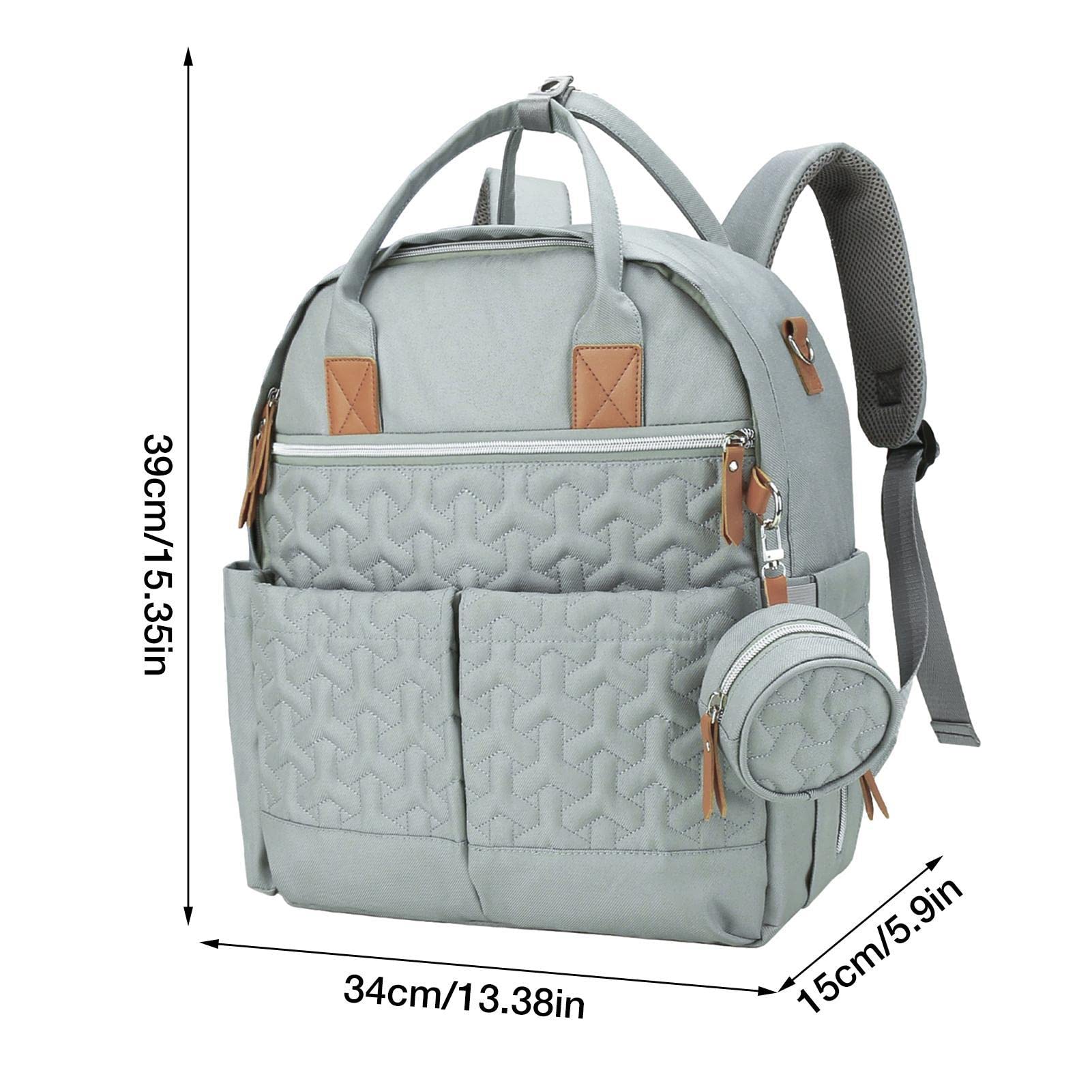 Mochila para Bebés Pañales, Viaje para Niños Gran Capacidad, Bolsas Pañales Impermeables con Porta Chupete y Correas para Cochecito, Pañales