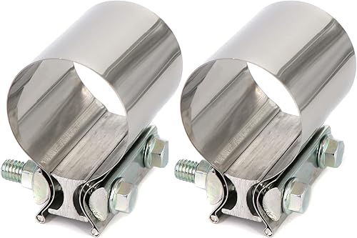 2.75 "Acero inoxidable Butt Joint Escape Clamp Band Coupler Sleeve Usado para tubos de escape, extremos de silenciador y conexión del sistema de