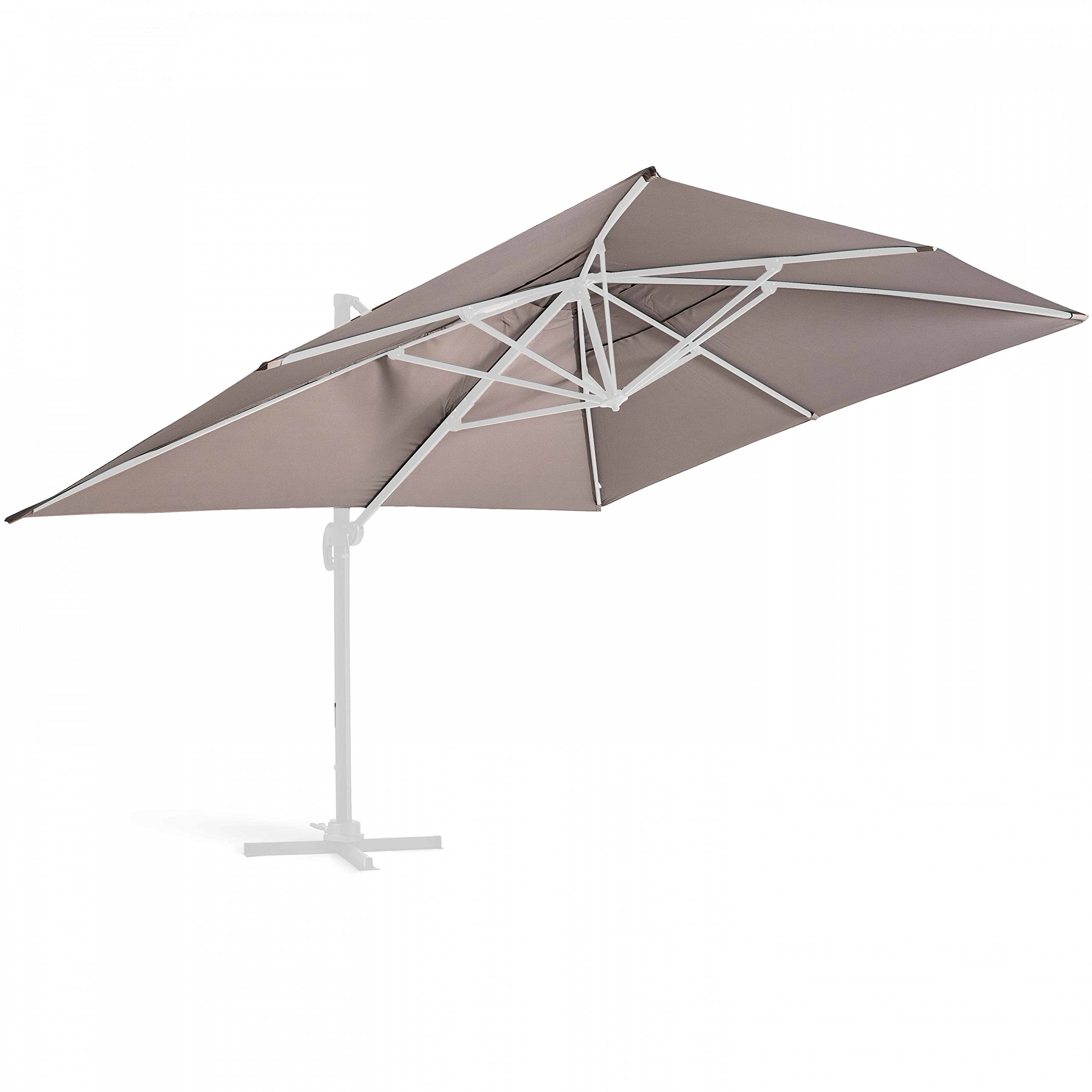Oviala Toile pour Parasol déporté 4x3m Taupe