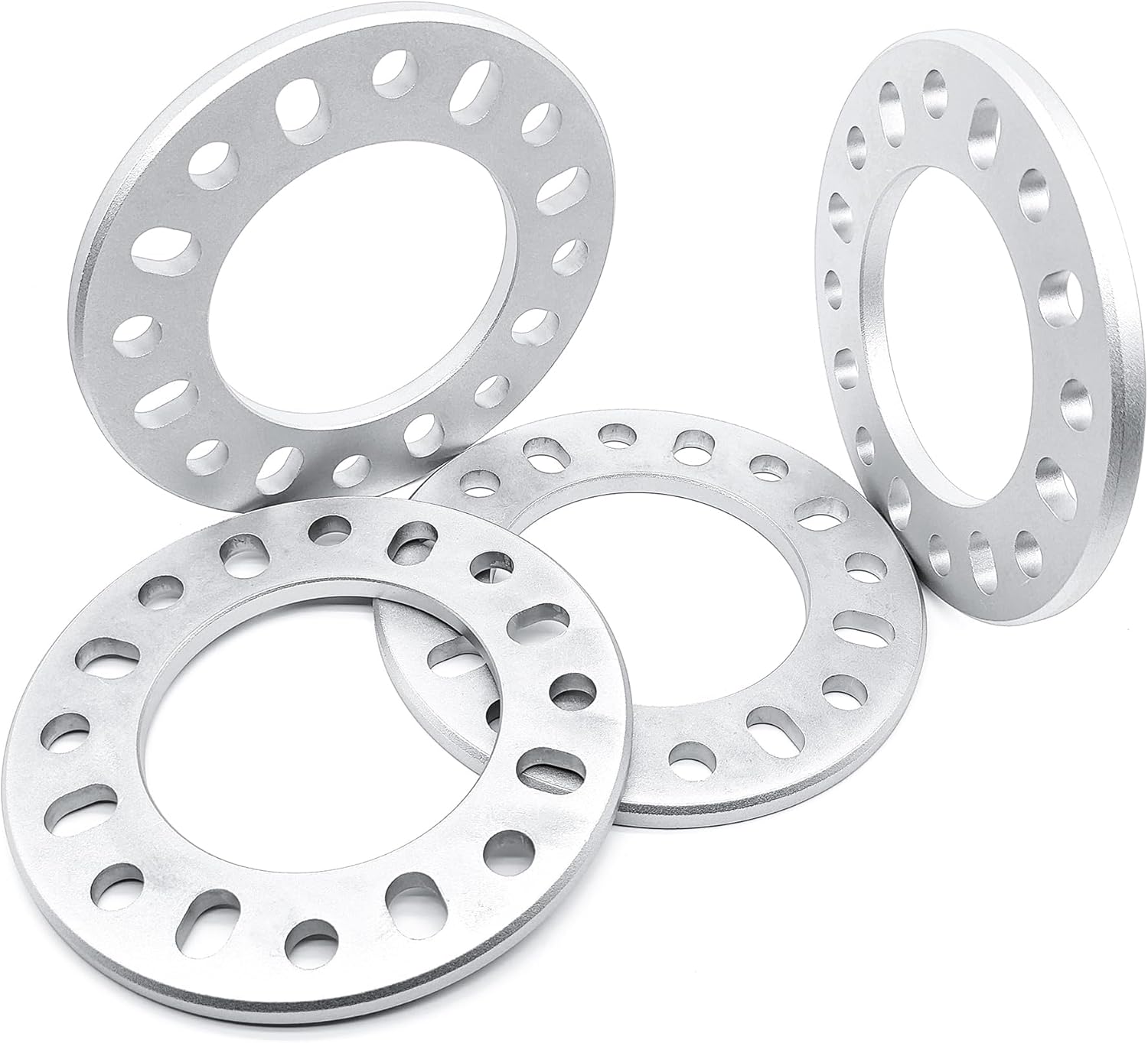 BRONEVO 4pc 1/2" (12mm) Universal Wheel Spacers for 8 Lug Trucks - Compatible with Ford F250 F350 Super Duty, Ram 2500 3500, Silverado 2500HD - Fits 8x6.5, 8x170, 8x180 - ID 127mm