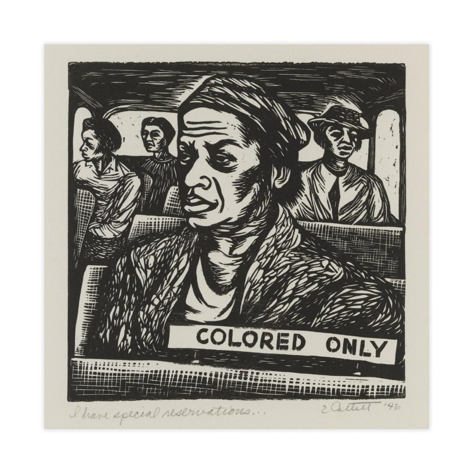 Art mural Elizabeth Catlett : Impression Impression I Have Special Reservations 40x40 cm - 6