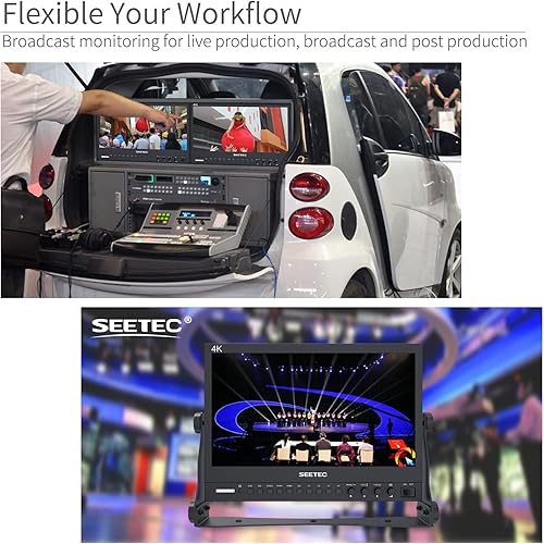 Miniatura 2 de SEETEC P133-9HSD 13.3 pulgadas Pro SDI Broadcast Monitor Profesional LCD Director Estudio de Producción Monitoreo IPS Pantalla Full HD 1920×1080