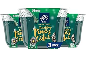 Glade Candle Twinkling Pine & Cedar: Refreshing Holiday Fragrance