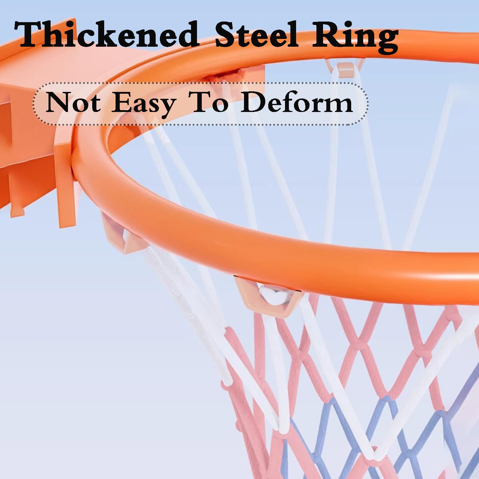 Canestro da Basket a Parete per Uso Interno ed Esterno, Include Rete, Perfetto per casa, Giardino, Garage, Allenamento per Bambini e Adulti.