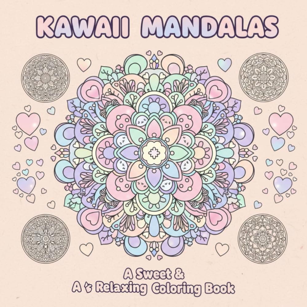 Kawaii Mandalas: A sweet & A relaxing coloring book
