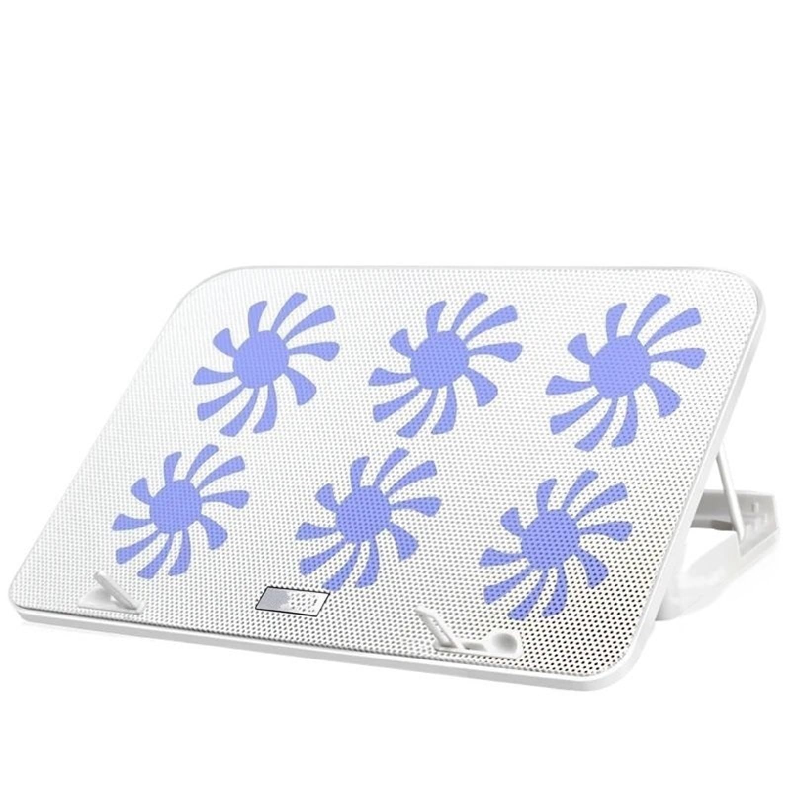 Laptop Cooler podstawka pod laptopa 13-18-calowa chłodziarka do laptopa do gier, podkładka chłodząca do notebooka, stojak na laptopa do notebooka(White)