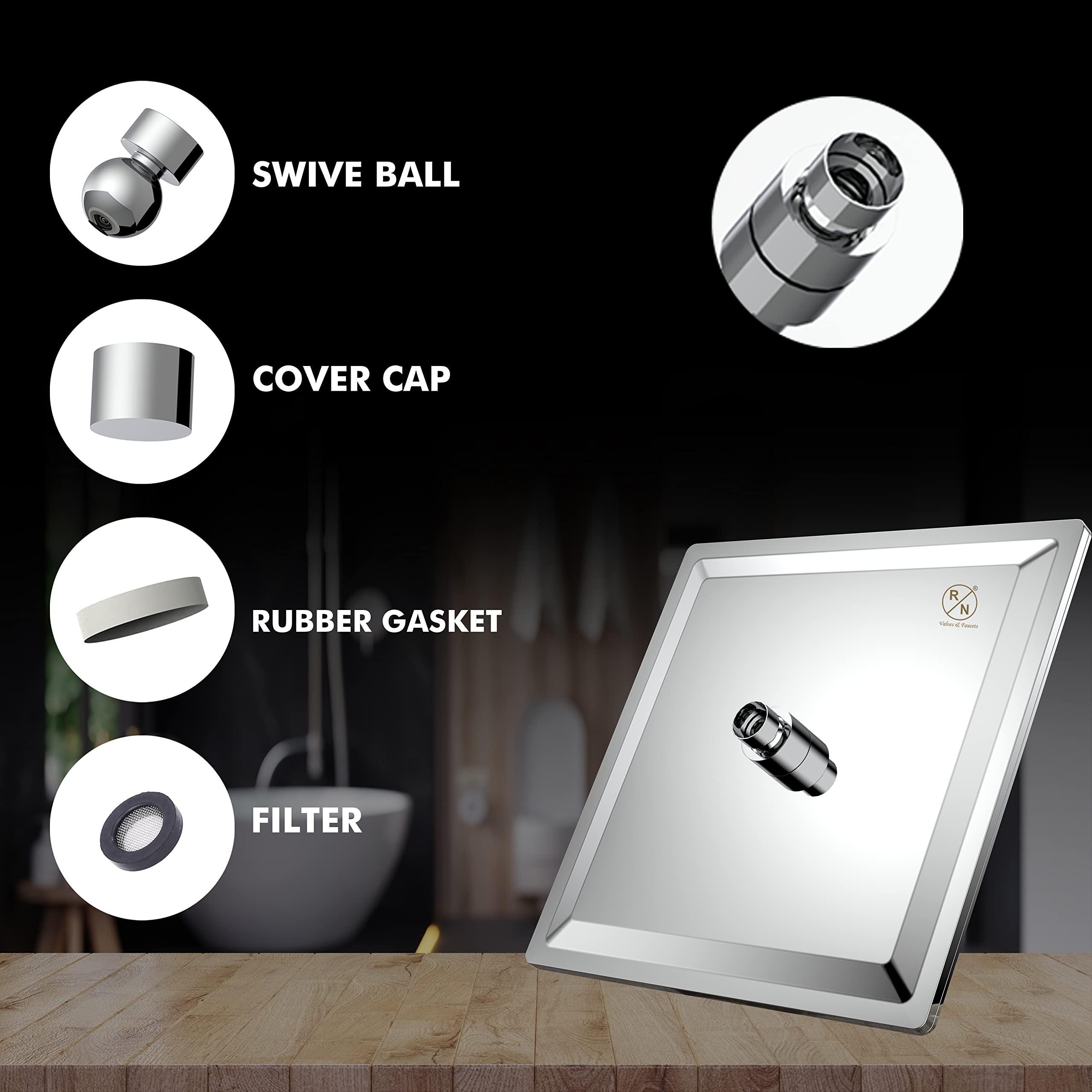 RN SS Zara Shower, Seamless Edges