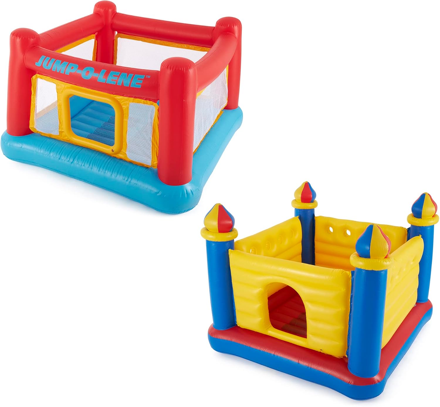 Intex Inflatable Jump O Lene Bounce House & Colorful Jump O Lene Castle