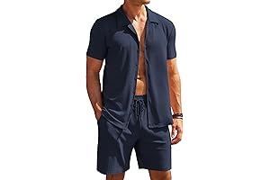 Summer Vibes: Casual Button-Down Short Set for Men
