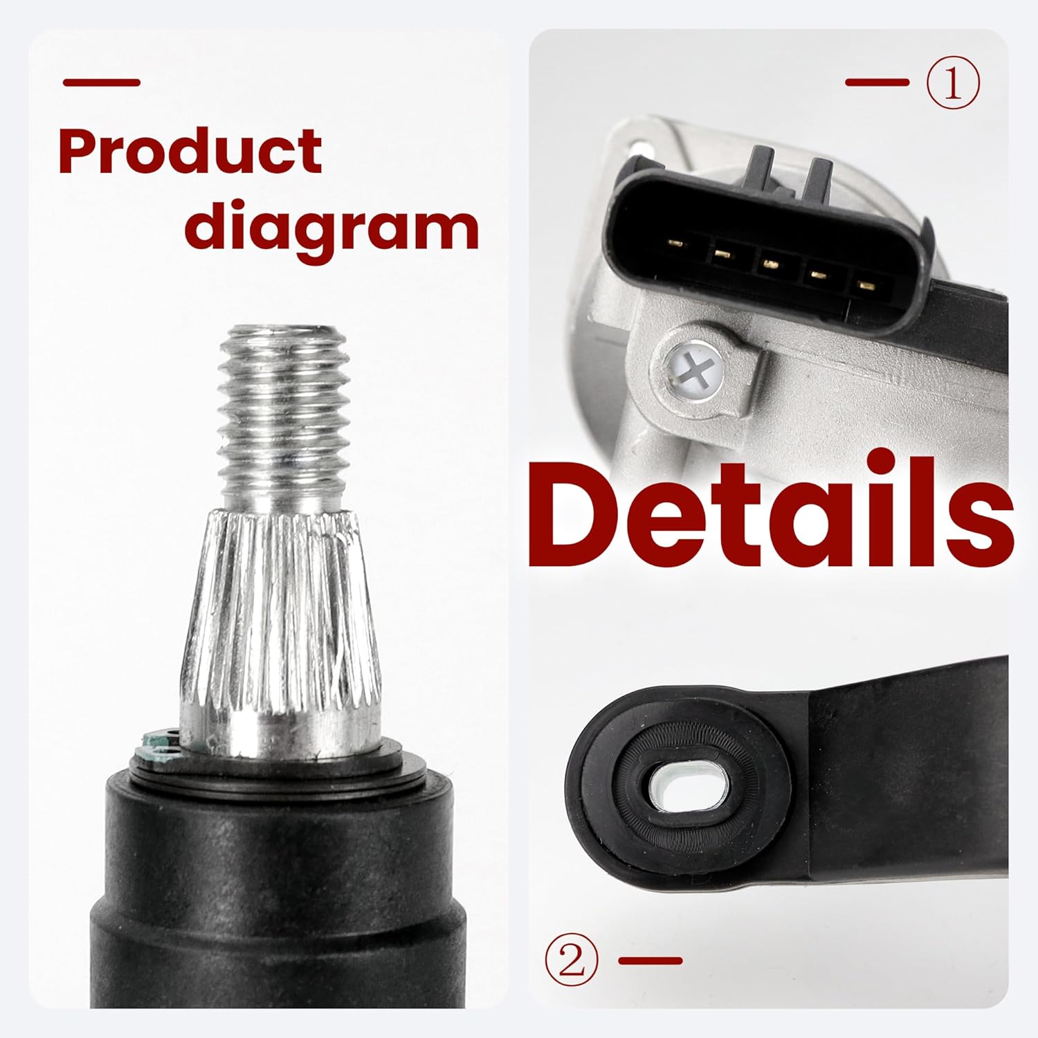 ‌Front Windshield Wiper Motor Replacement Assembly Compatible with Jeep Wrangler JK JL 2007 2008 2009 2010 2011 2012 2013 2014 2015 2016 2017 2018 602-105AS 55077859AC