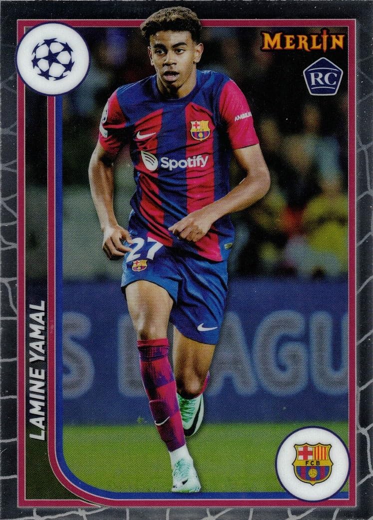 2023-24 Topps Merlin UEFA Club Competitions Soccer #27 Lamine Yamal Rookie Card