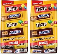 Vista 10 de M&M'S Bolsitas de caramelo de chocolate y SNICKERS tamaño divertido, surtido de maní y maní con mantequilla de maní, 22.66 oz Bolsa a granel