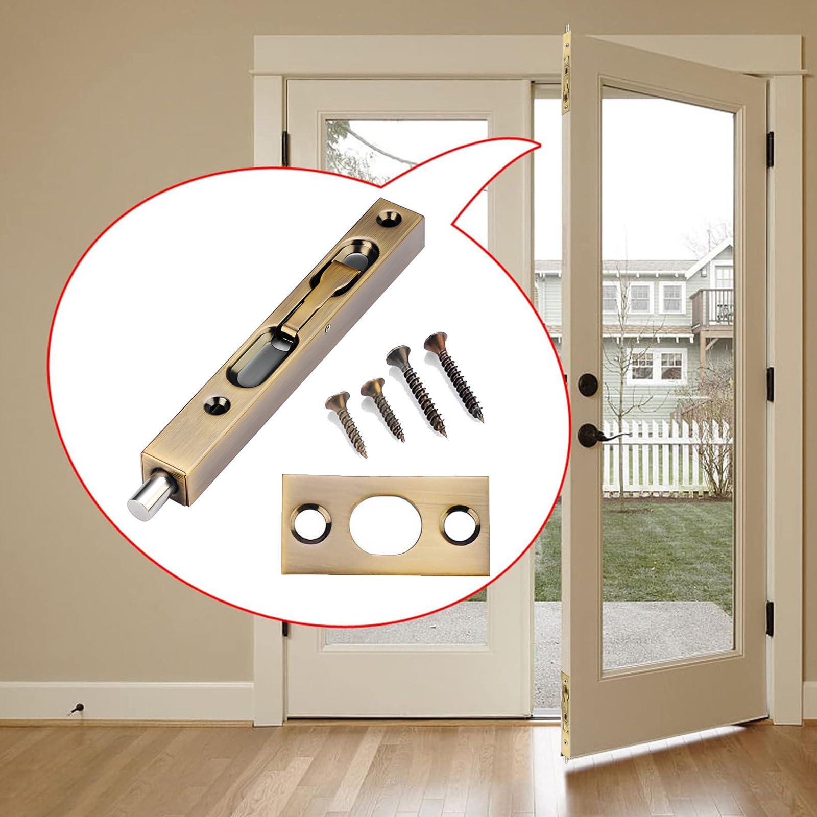 Cerrojo de seguridad resistente con acción de palanca para una mayor protección del hogar, duradero, fácil de instalar, ideal para proteger tu hogar y familia.