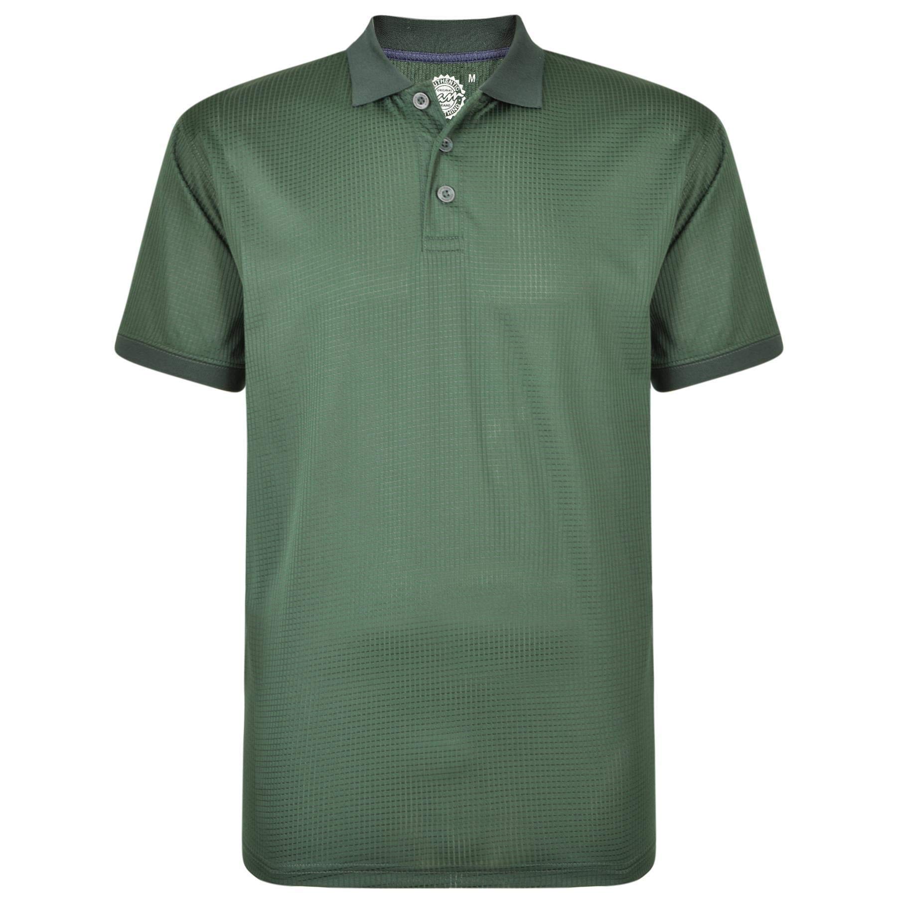 Kam Mens Big Size Performance Breathable Mesh Sports Polo Shirt (5401) in Forest Green in 5XL