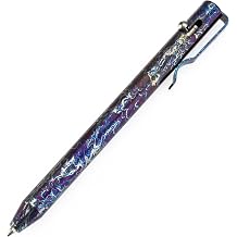 KANSEPT Scavenger Bolt Action Tactical Pen, Lightning Strike Finish Titanium Body and Pocket Clip for EDC Business Emergency Writing Collection Ballpoint Pens in Gift Box G013H2