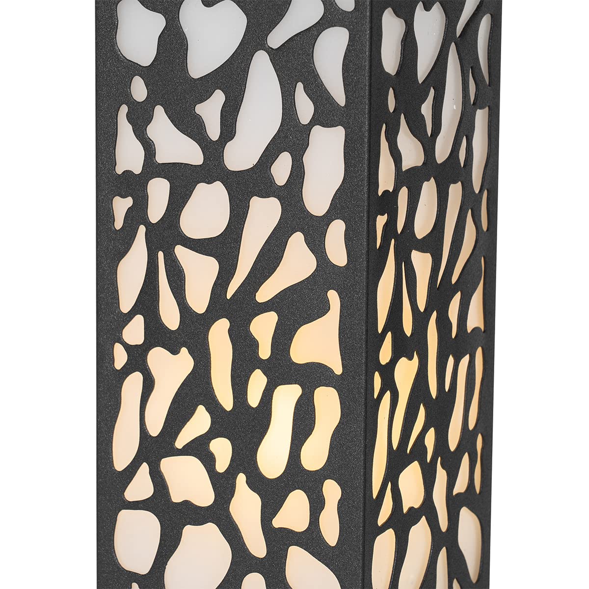 Qazqa Modern außen Pollerleuchte, Wegeleuchte, Pollerlampe für den Garten - Nicole - Schwarz, max. 40W, Geeignet für LED, 40cm, IP44