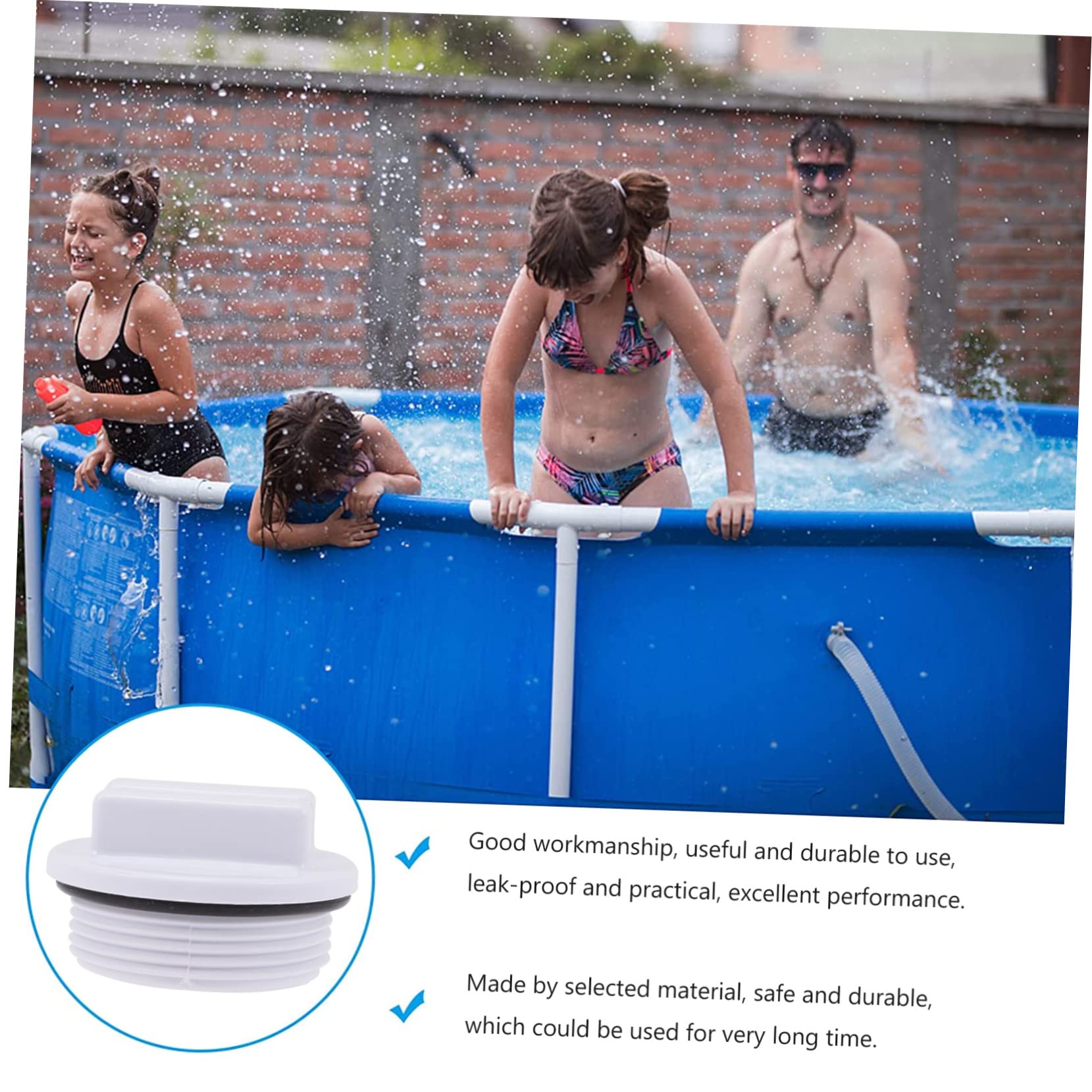 Toddmomy 18pièces Bouchons De Retour Filetés pour Piscine Bouchons Hivernage Étanches pour Évacuation Accessoires De Drainage pour Filtre à Piscine