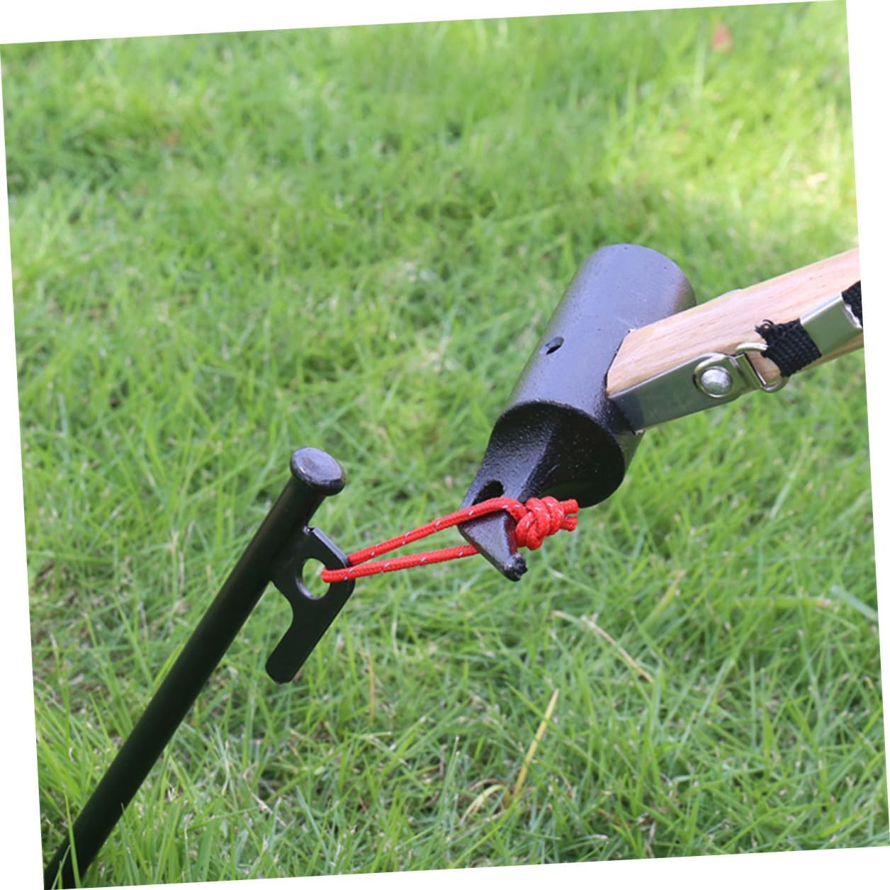 8pcs Heavy Duty Tent Pegs Set, 30cm Black Steel Outdoor Tent Stakes with Storage Bag for Camping, Windscreen Fixing, and Tarp Anchoring