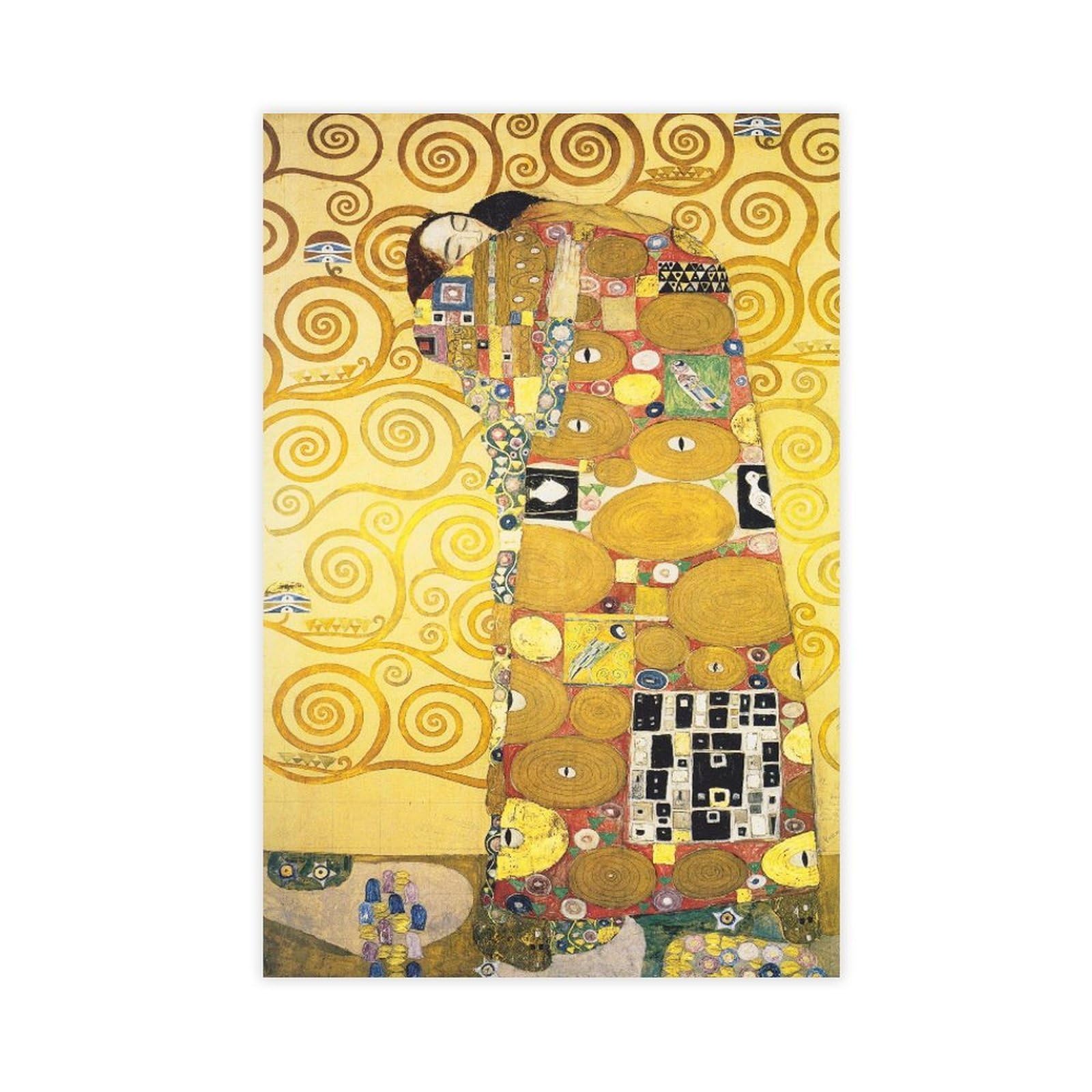 Gieig Men's Unframe The Embrace Gustav Klimt Poster Print For Teen Boys Room Canvas Wall Art Canvas Painting Print 24X36inch(60X90cm)