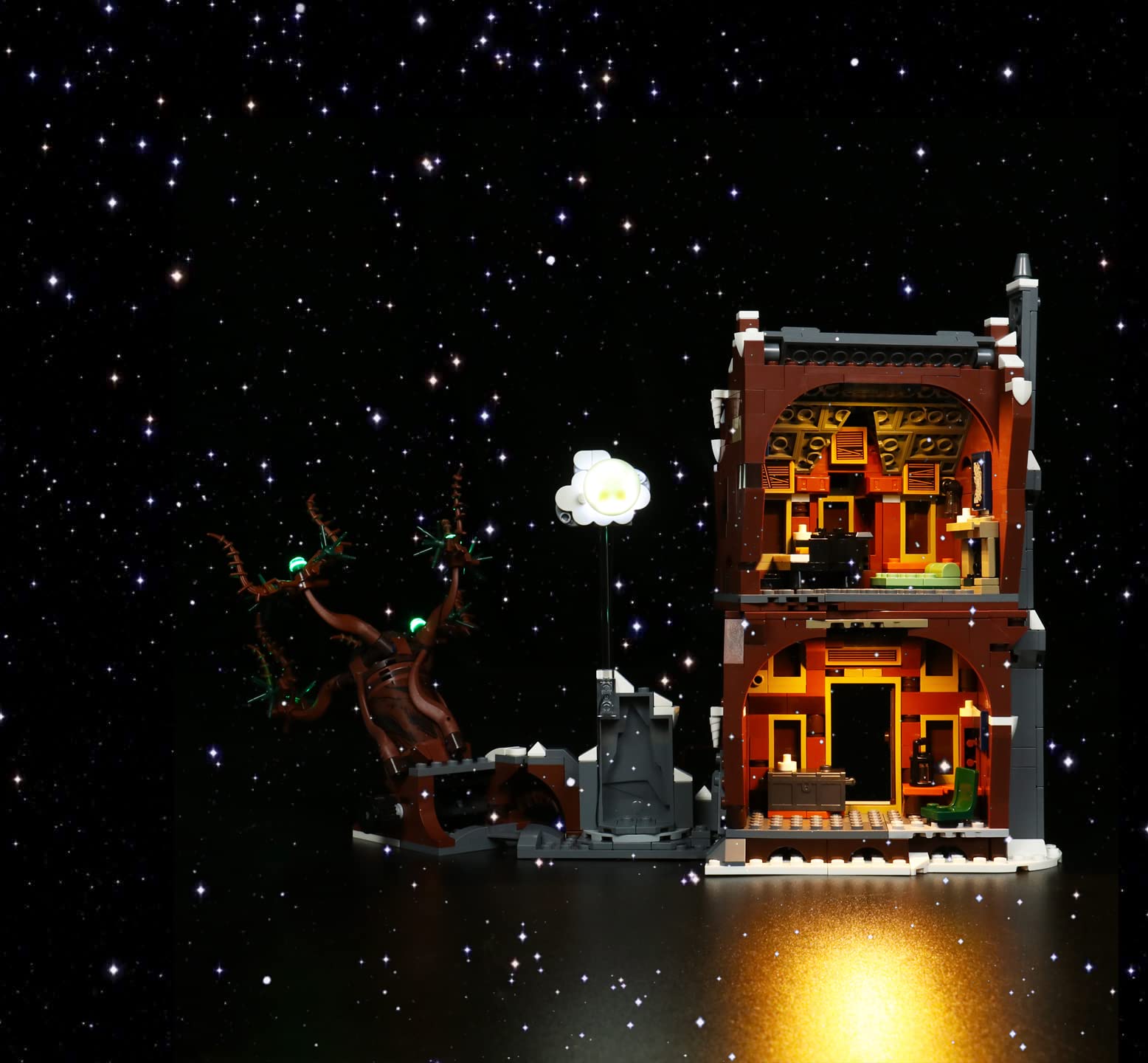 Brick Shine Light kit for Lego The Shrieking Shack & Whomping Willow 76407(Lego Set is not included) (Classic)