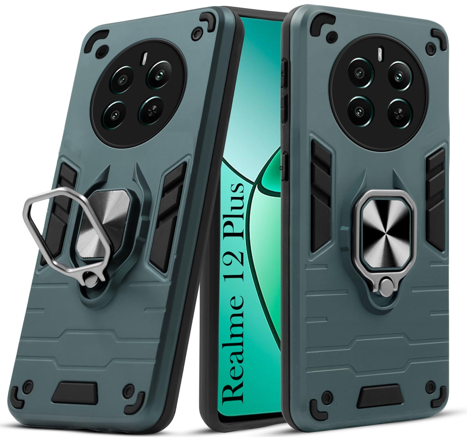 Jkobi Back Cover Case for Realme 12 Plus (Shockproof Polycarbonate Dual Layer Hybrid Armor |Robust Green) (B0D392Q6R9) Amazon Price History, Amazon Price Tracker