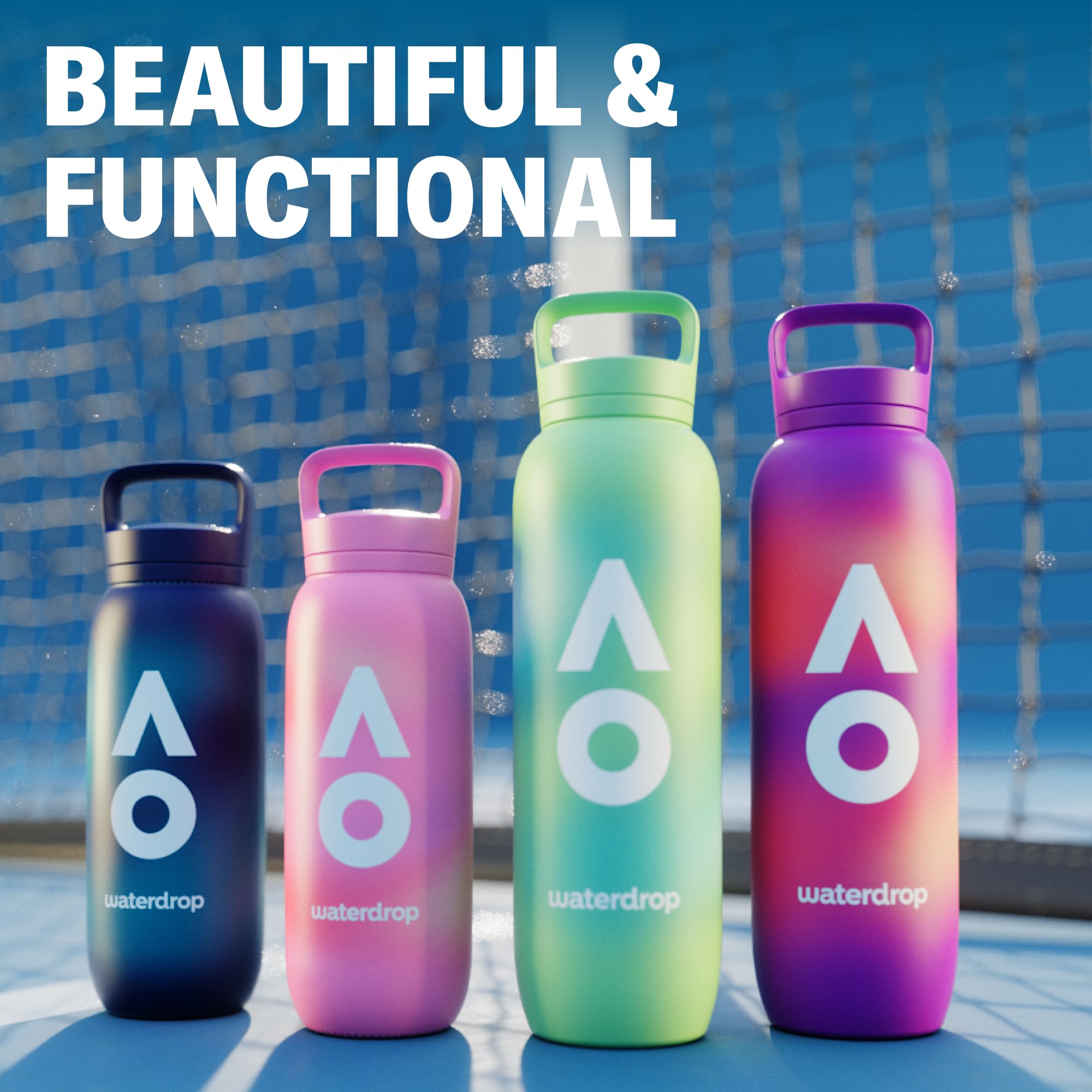 Waterdrop® Australian Open 2026 Stainless Steel Water Bottle 600ml
