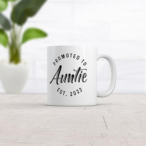 Promoted To Auntie 2023 - Taza de café divertida con anuncio de bebé, 11 onzas