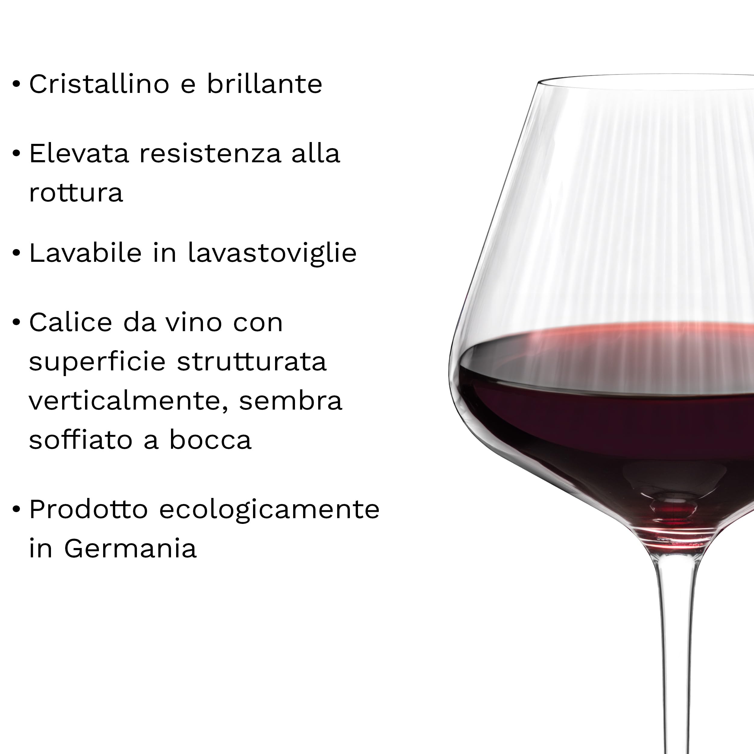 Stölzle Lausitz Calici Borgogna Symphony Set da 6 710 ml – Calici Eleganti Ideali per Vini Borgogna – Bicchieri in Cristallo per Massima Espressione del Gusto – Lavabili in Lavastoviglie & Antiurto