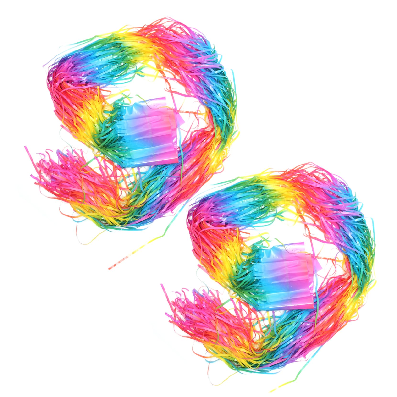 KOMBIUDA 2Pcs Rainbow Tinsel Curtains Fringe Garland Backdrop for Birthday Party Shower and Wedding Decorations Gradient Macaron Streamers for Festive Celebrations