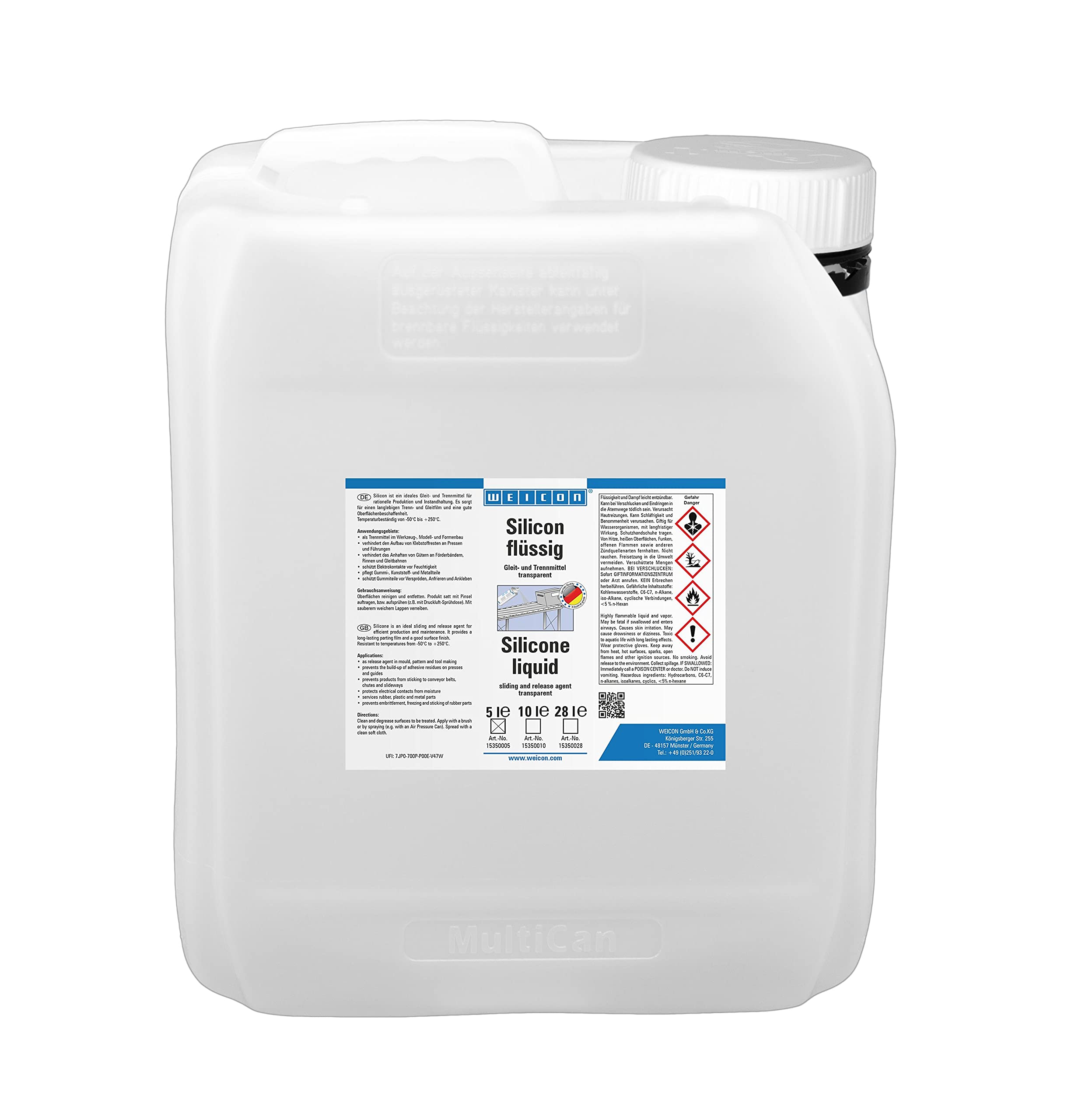 WEICON Silicon 5 L | Gleit- und Trennmittel