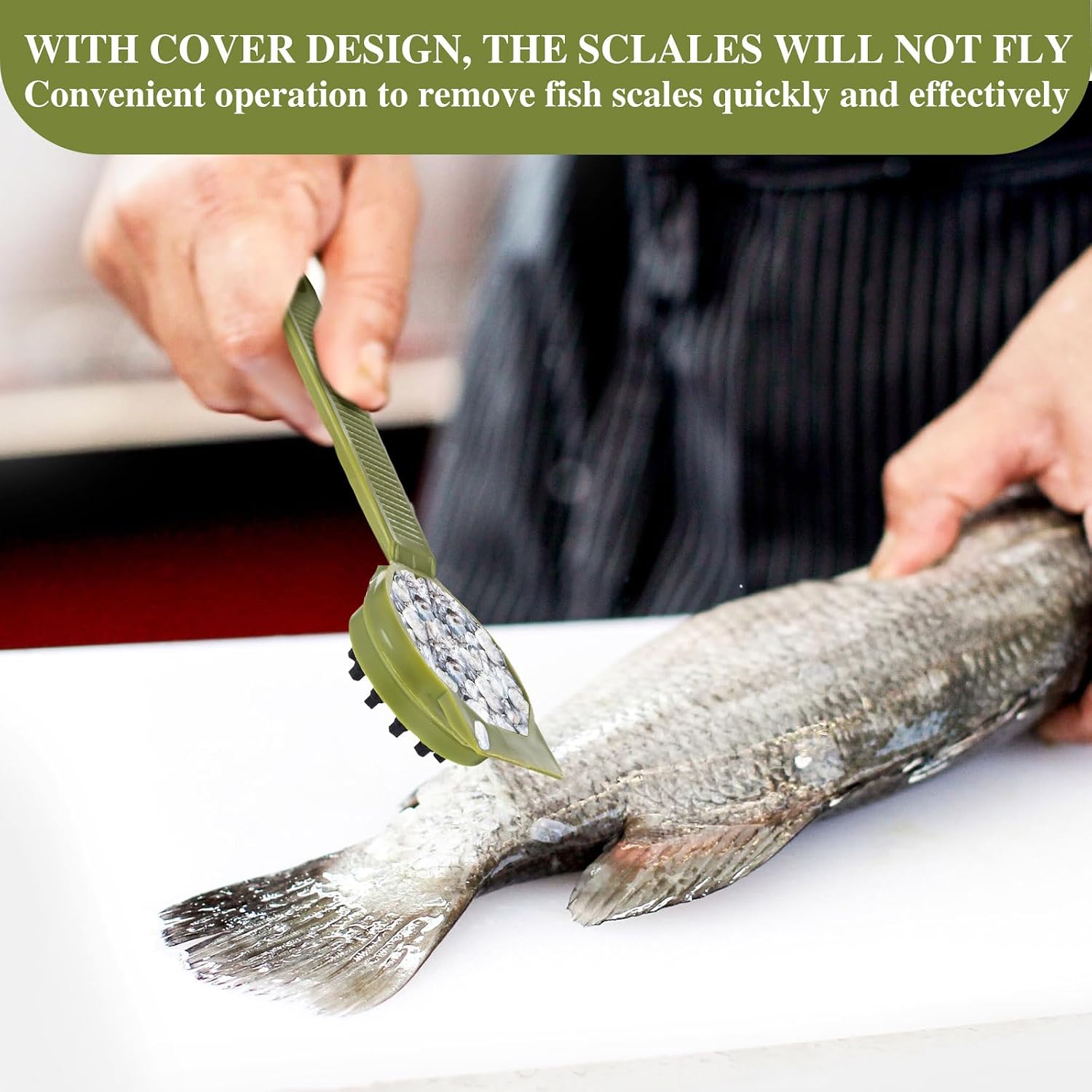 Silipull 2 Pcs Fish Scaler Remover Magic Efficient Fish Descaler Tool image 5