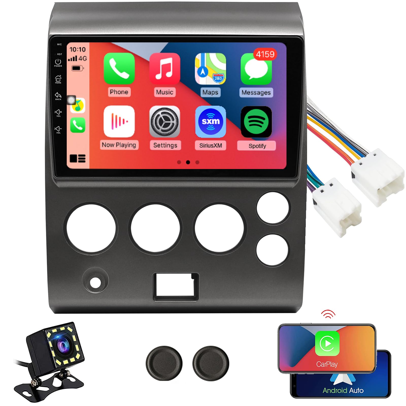 QLED Screen 8-Core Radio for Nissan Titan 2004 2005 2006 2007,CarPlay Android Auto Ready,Steering Wheel Control,Free Back Camera