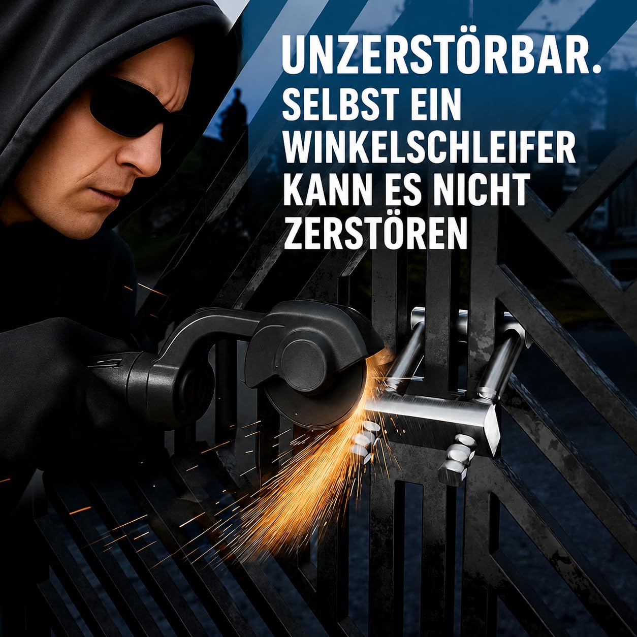 Sicherheitsschloss für den Außenbereich, für Zäune, Scherenverschlüsse, ausziehbare Verschlüsse für Armbrusttüren, großes Vorhängeschloss mit 5 Positionen.