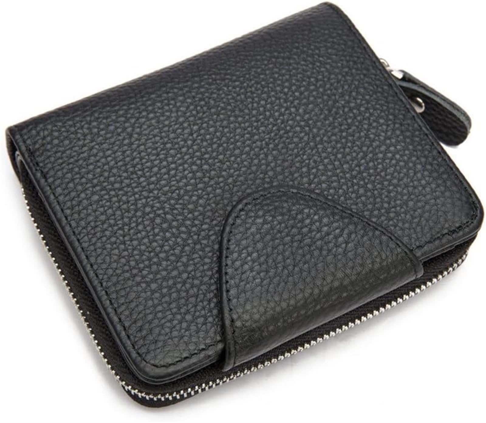 Retro Large-Capacity Men's Wallet Short Multi-Functional Zipper Wallet Handmade Business Coin Purse