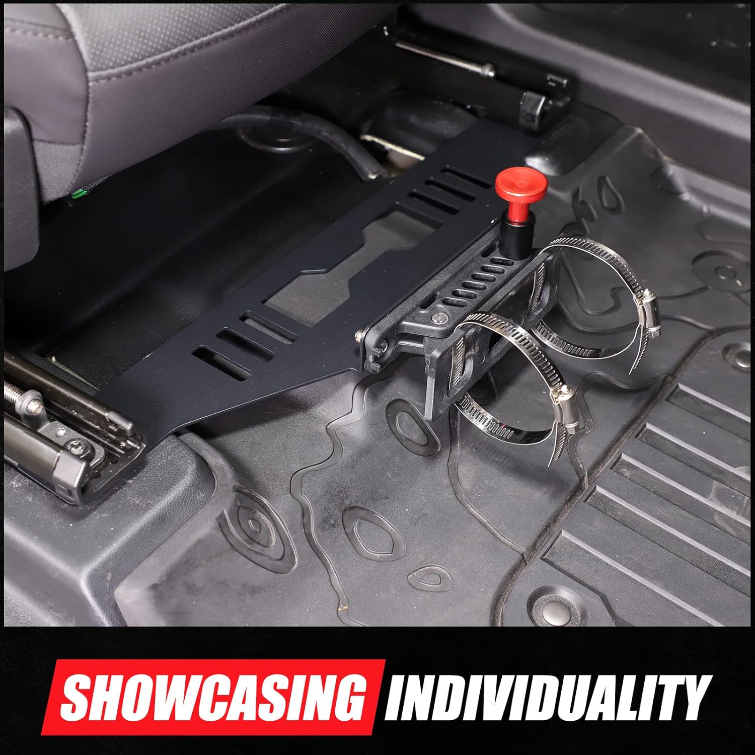 Fire Extinguisher Holder Bracket Compatible with Hummer EV 2022-2026 SUV/SUT Accessories Adjustable Quick Release Co-Pilot Under Seat Fire Extinguisher Mount