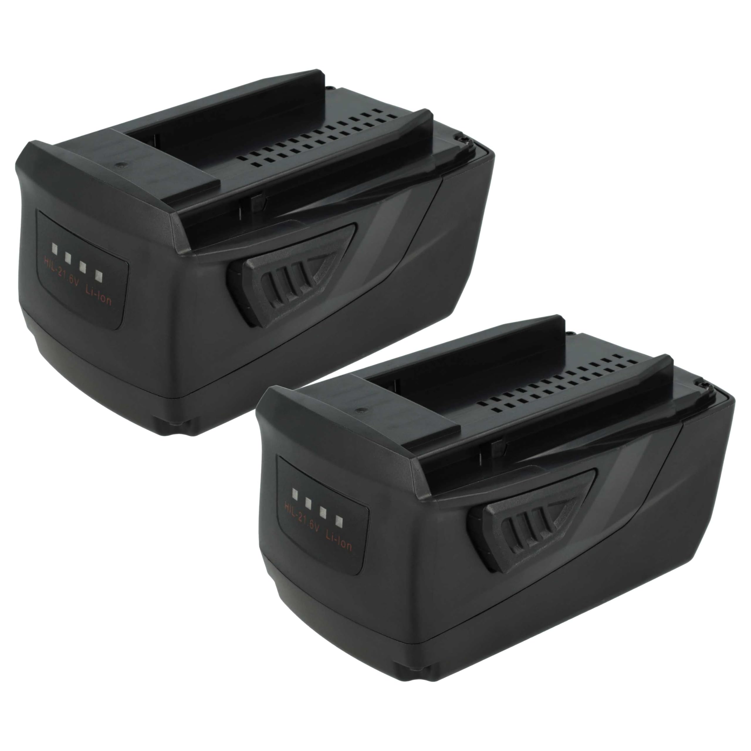 vhbw 2x batteria compatibile con Hilti SJT 6-A22, SL 2-A22, SL 6-A22, SR 4-A22, SR 6-A22, SPN 6-A22 utensile elettrico (5000 mAh, Li-Ion, 21,6 V)