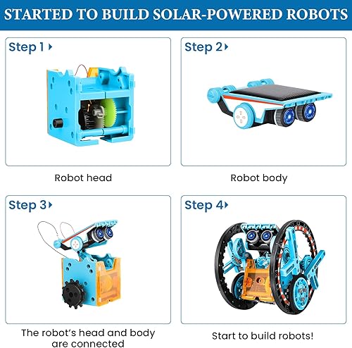 Miniatura 5 de Robot solar 13 en 1 de proyectos STEM para niños de 8, 9, 10, 11, 12 años, juguetes educativos de ciencia de construcción, regalo de cumpleaños para