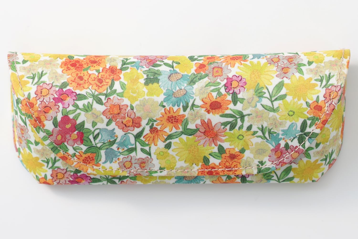 DDintex ディーディーインテックス FLORET LONDON メガネケース02 サンドラ･スプリング イエロー 16×6×3.5cm [リバティプリント使用]