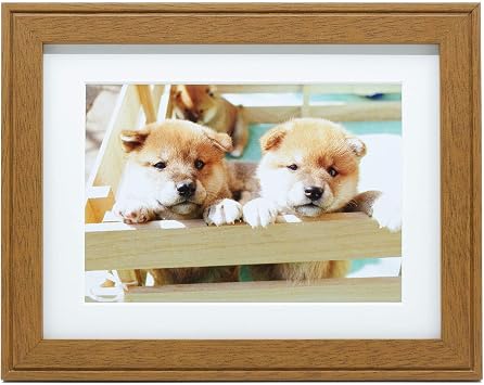 Fujicolor 407673 Wooden Picture Frame, YM-9, 6 Pieces, Brown