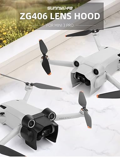 Miniatura 7 de Parasol para lente DJI Mini 3 Pro Drone Accesorios Anti-reflejo Lente Parasol Cubierta protectora Protector de cámara (gris)