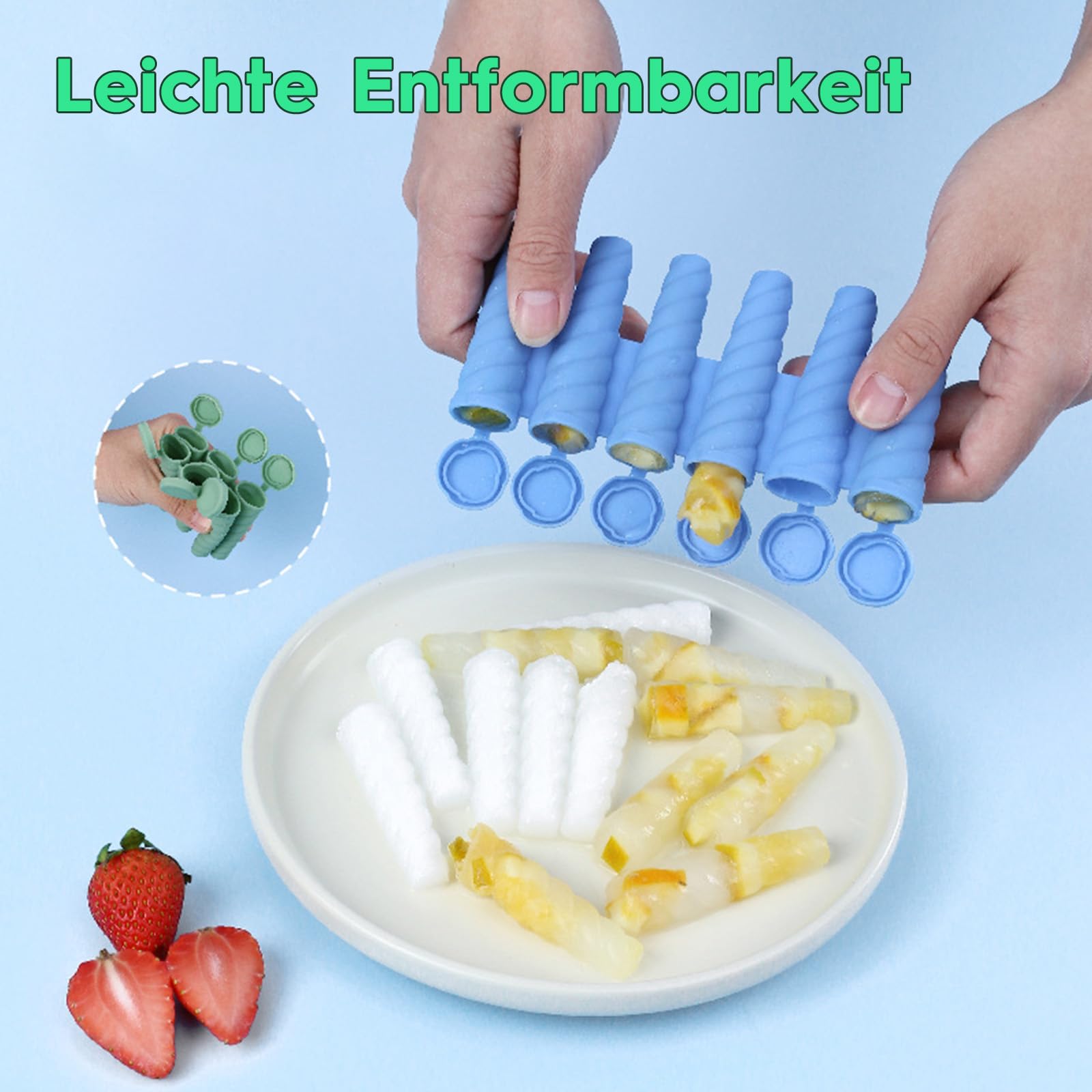 Stampi per gelato pop, stampi fai da te multicolore per gelato su stelo, stampi pop per gelato per bambini, fai da te, contenitori per alimenti fatti in casa, nocapam