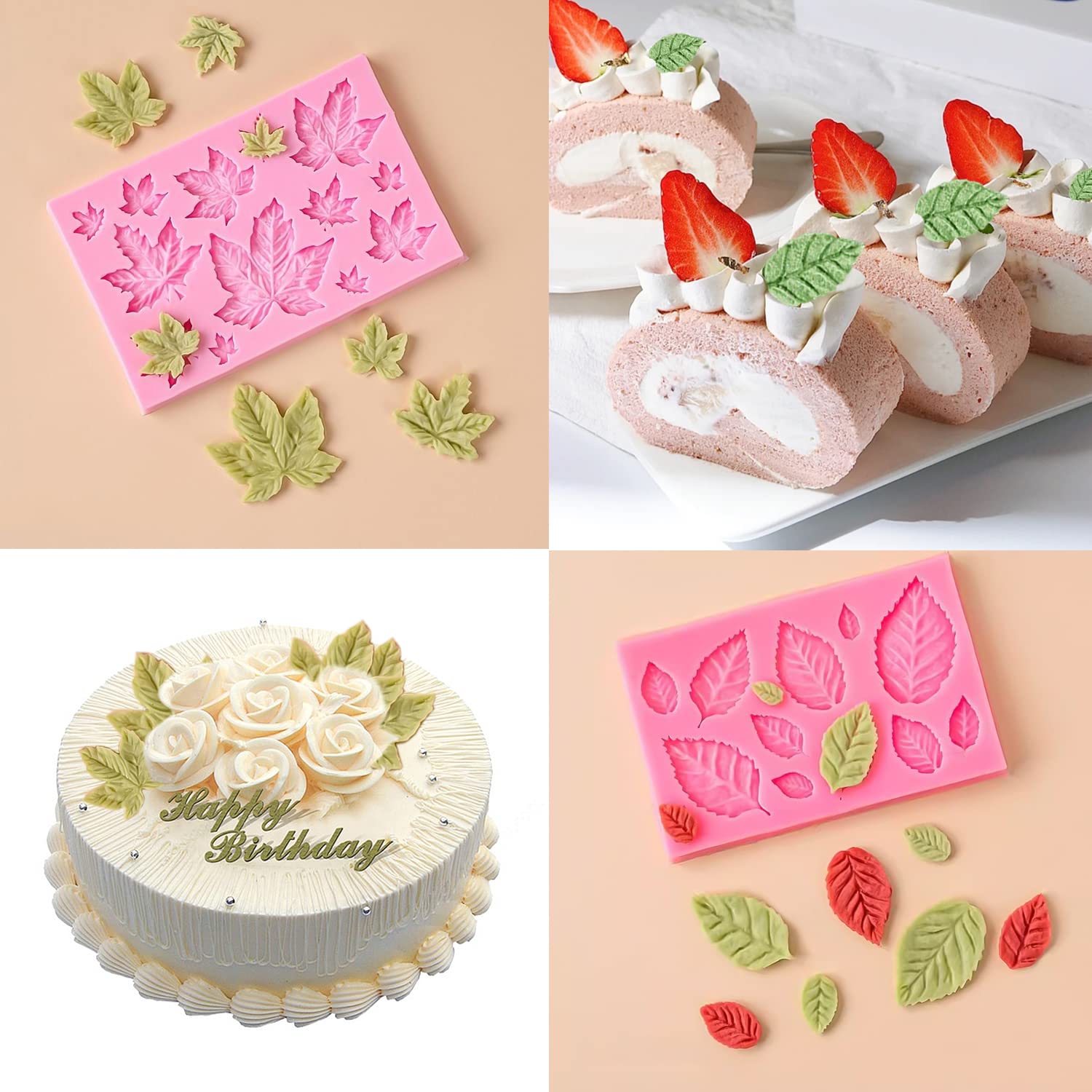 5 Stampini In Silicone Per Fiori E Farfalle – Set Di Formine Per Torte, Zucchero, Paste E Decorazioni Dolci