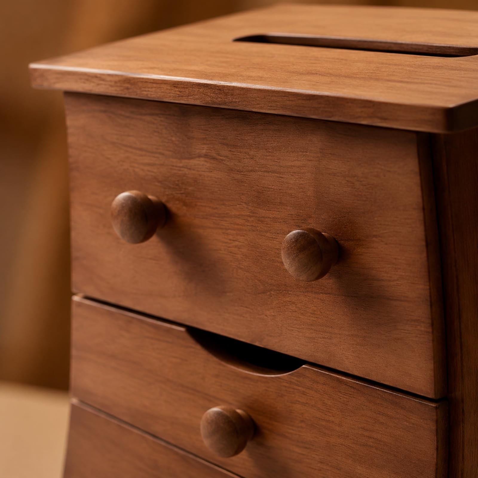 Organizador Accesorios con Múltiples Cajones Ahorraespacio Organizador Vertical con Bandeja Moderno Gabine Pequeño Madera para Entrada