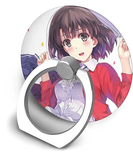 Amazon 冴えない彼女の育てかた 加藤 恵 かわいいデザイン スマホリング 円形 エアバッグホルダー ホールドリング 指輪リング 落下防止 片手操作 スタンド機能 薄型 リングスタンド バンカーリング リング スタンド機能 引張り可能 携帯便利 各機種適用 ホールド