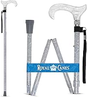 Vista 4 de Royal RC Canes Bastones elegantes para caminar – Bastones de diamantes de imitación ajustables plegables de diseño – El mejor regalo para hombres