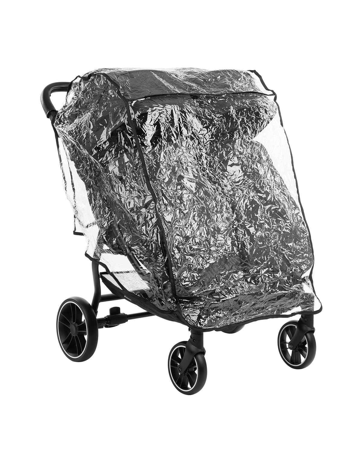 KikkaBoo Carrito Gemelar HAPPY 2, Silla de Paseo Gemelar hasta 15 kg por Niño, Desde el Nacimiento, Plegado, Negro