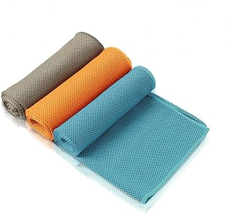 Amazon Brand - Eono 3 Pcs Asciugamano Raffreddamento, Istantaneo Freddo Ghiaccio Asciugamano, Sportivo Asciugatura Rapida Gym Sciarpa Towel per l'escursione Golf Corsa Yoga - 100x30cm