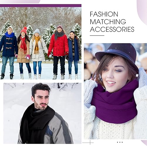 Miniatura 7 de 18 bufandas para mujer, pashmina, manta de cachemira de invierno, chal y envoltura, bufandas grandes y cálidas con borde de borla, 13.8 x 78.8