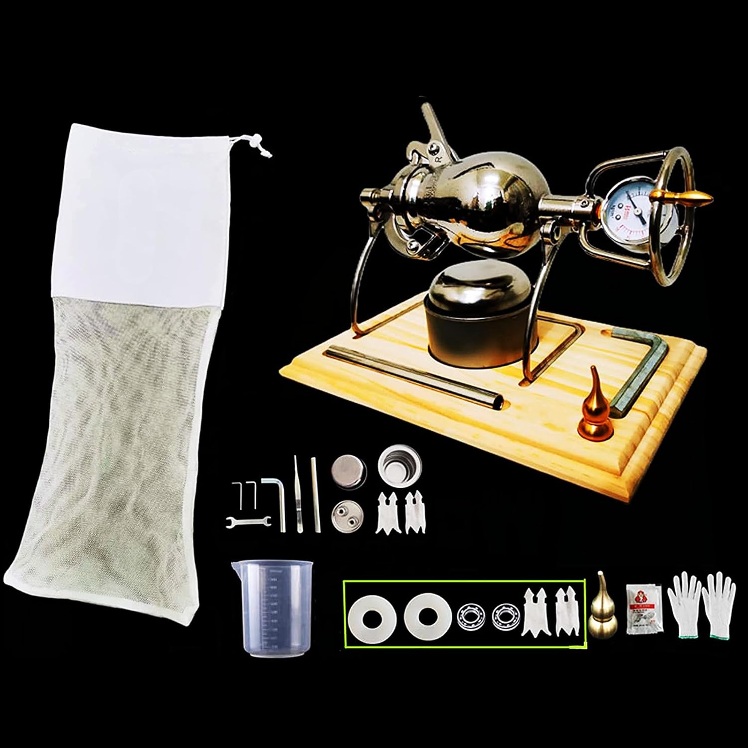 DIY Hand Popcorn Maker 304 Stainless Steel Grain Amplifier